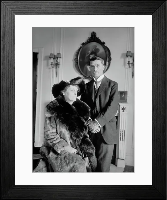 Framed Print : H.Y. Braddon & wife, 1918. Creator: Bain News Service Framed Print : H.Y. Braddon & wife, 1918. Creator: Bain News Service
