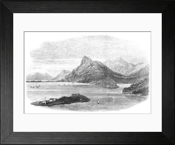 Framed Print : Gravosa Harbour, Dalmatia, 1870. Creator: Unknown Framed Print : Gravosa Harbour, Dalmatia, 1870. Creator: Unknown