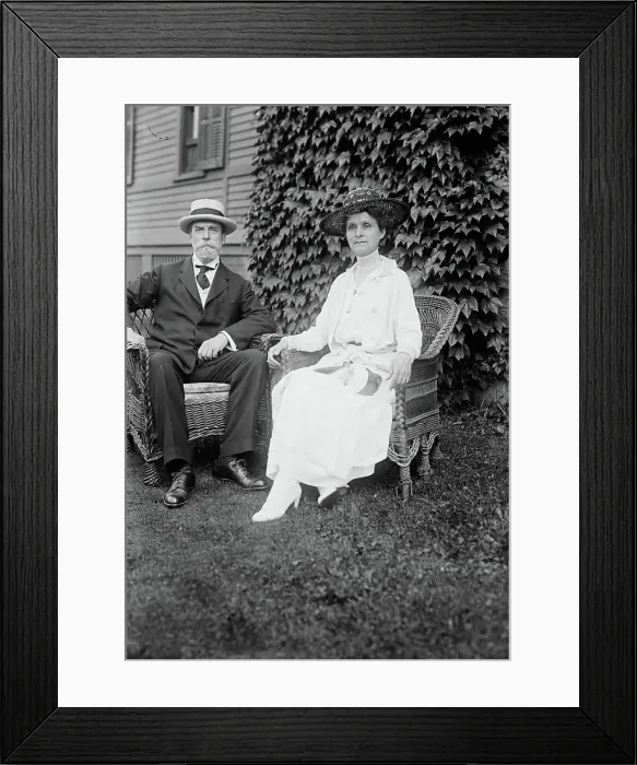 Framed Print : C.E. Hughes & wife, between c1915 and c1920. Creator: Bain News Service Framed Print : C.E. Hughes & wife, between c1915 and c1920. Creator: Bain News Service
