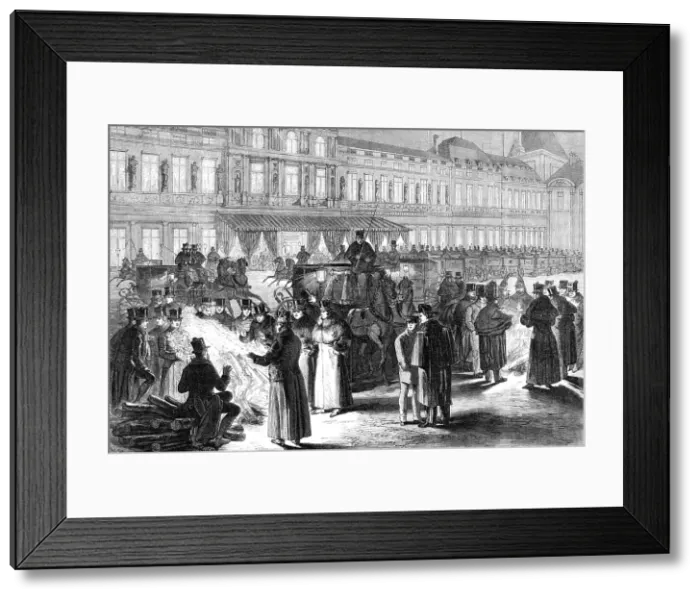 Framed Print : Courtyard of the Tuileries on the night of a State Ball, 1870. Creator: Unknown Framed Print : Courtyard of the Tuileries on the night of a State Ball, 1870. Creator: Unknown