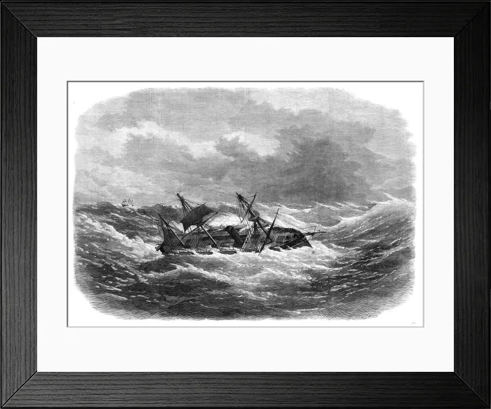 Framed Print : The Crocodile Indian troop-ship in a storm, 1870. Creator: Unknown Framed Print : The Crocodile Indian troop-ship in a storm, 1870. Creator: Unknown