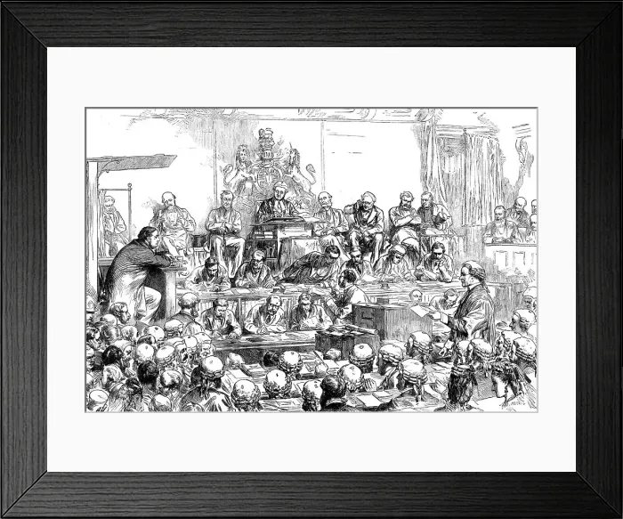 Framed Print : The Tichborne Trial: sketch in court, 1871. Creator: Unknown Framed Print : The Tichborne Trial: sketch in court, 1871. Creator: Unknown
