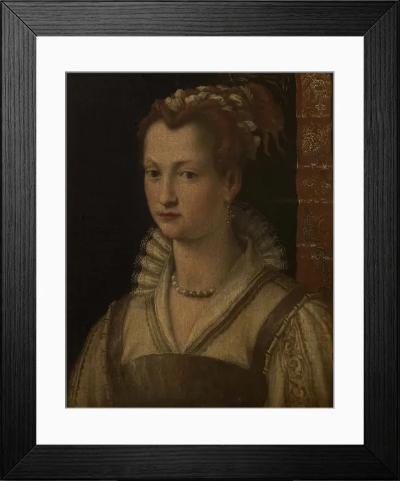 Framed Print : Portrait of Eleanor of Toledo (1522-1562), Early 1570s. Creator: Brina (Del Brina); Francesco (ca 1540-1586) Framed Print : Portrait of Eleanor of Toledo (1522-1562), Early 1570s. Creator: Brina (Del Brina); Francesco (ca 1540-1586)