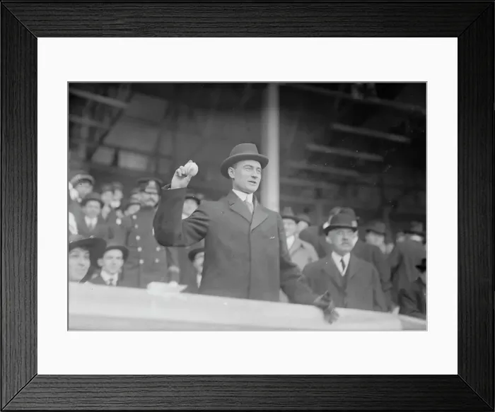 Framed Print : J.P. Mitchel, Polo Grounds, 4 / 14 / 15, 1915. Creator: Bain News Service Framed Print : J.P. Mitchel, Polo Grounds, 4 / 14 / 15, 1915. Creator: Bain News Service