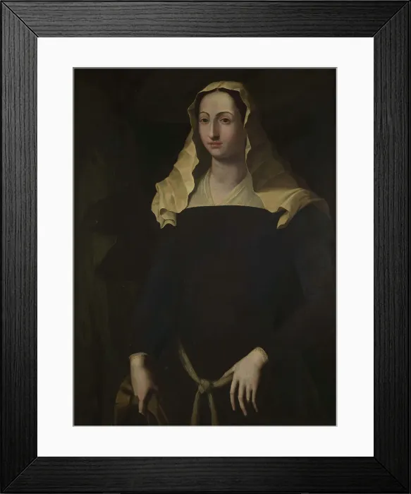 Framed Print : Portrait of Francesca di Bosio Sforza di Santa Fiora (1522-1548), Second half of the16th cen.. Creator: Del Conte; Jacopino (1513-1598) Framed Print : Portrait of Francesca di Bosio Sforza di Santa Fiora (1522-1548), Second half of the16th cen.. Creator: Del Conte; Jacopino (1513-1598)