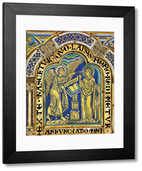 Framed Print : The Verdun Altar: The Annunciation, 1181. Creator: Nicholas of Verdun (ca 1130 / 40-after 1205) Framed Print : The Verdun Altar: The Annunciation, 1181. Creator: Nicholas of Verdun (ca 1130 / 40-after 1205)