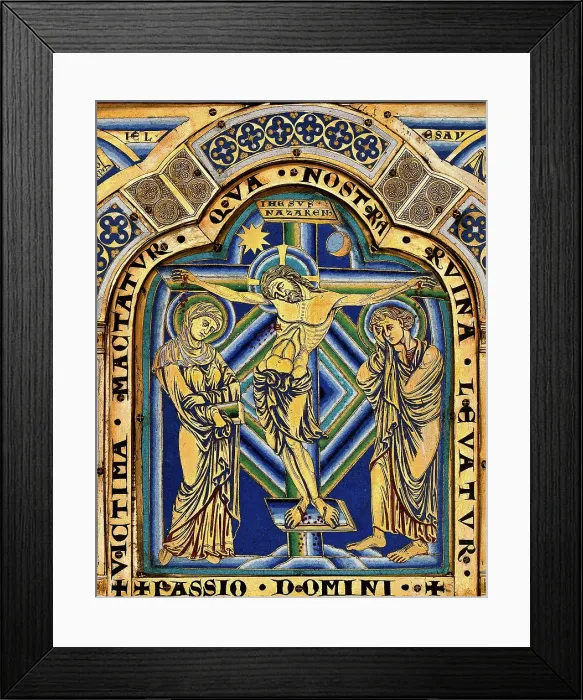 Framed Print : The Verdun Altar: The Crucifixion, 1181. Creator: Nicholas of Verdun (ca 1130 / 40-after 1205) Framed Print : The Verdun Altar: The Crucifixion, 1181. Creator: Nicholas of Verdun (ca 1130 / 40-after 1205)