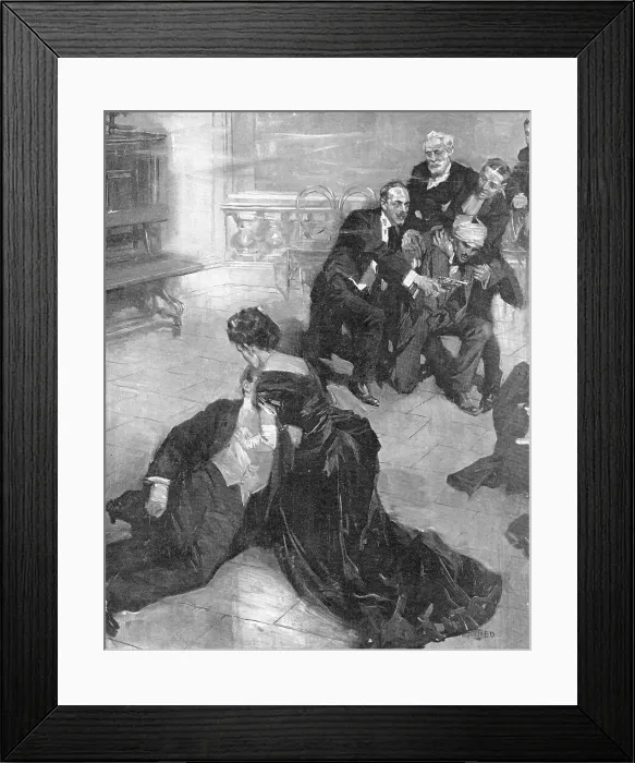 Framed Print : Political Assassination in England!: the Murder of Sir Curzon Wyllie... 1909. Creators: Unknown, Cyrus Cuneo Framed Print : Political Assassination in England!: the Murder of Sir Curzon Wyllie... 1909. Creators: Unknown, Cyrus Cuneo