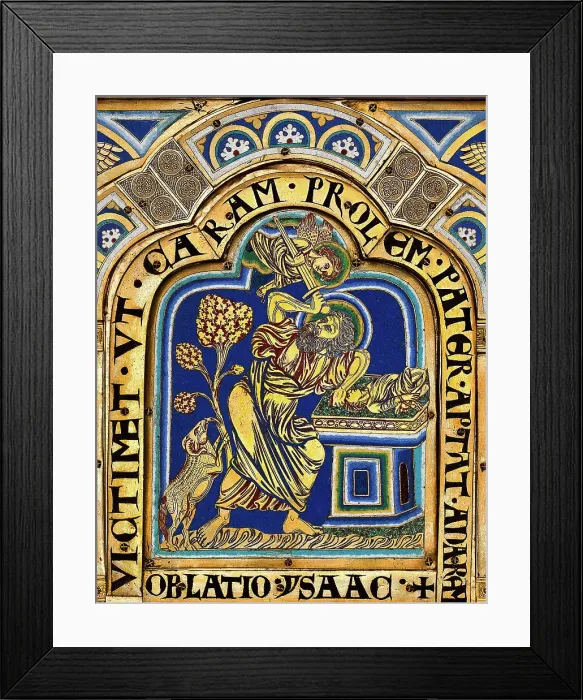 Framed Print : The Verdun Altar: The Sacrifice of Isaac, 1181. Creator: Nicholas of Verdun (ca 1130 / 40-after 1205) Framed Print : The Verdun Altar: The Sacrifice of Isaac, 1181. Creator: Nicholas of Verdun (ca 1130 / 40-after 1205)
