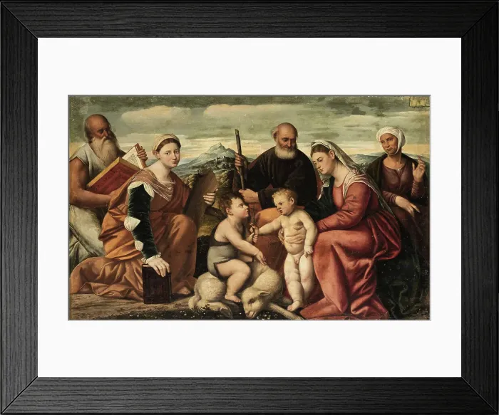 Framed Print : Madonna and Child with Saints (Sacra conversazione), c1540. Creator: Licinio; Bernardino (ca. 1489-ca. 1565) Framed Print : Madonna and Child with Saints (Sacra conversazione), c1540. Creator: Licinio; Bernardino (ca. 1489-ca. 1565)