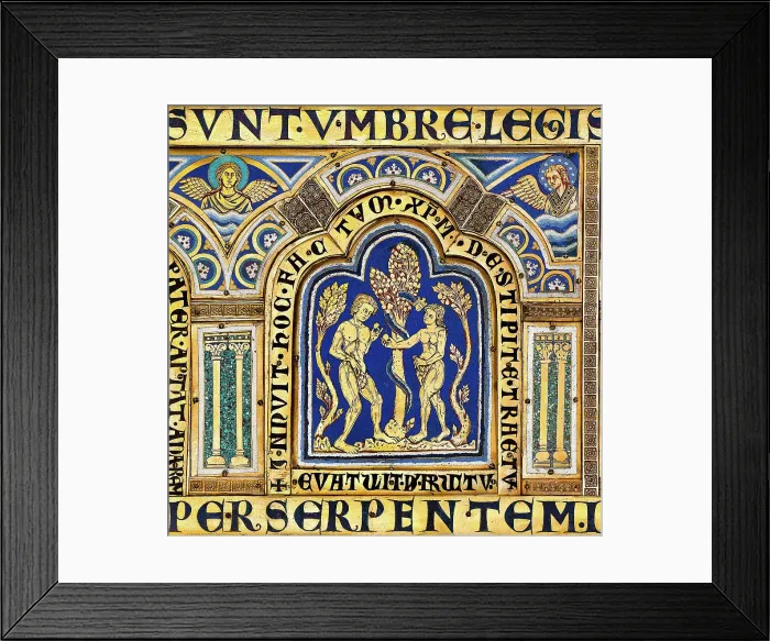 Framed Print : The Verdun Altar: Fall of man, 1181. Creator: Nicholas of Verdun (ca 1130 / 40-after 1205) Framed Print : The Verdun Altar: Fall of man, 1181. Creator: Nicholas of Verdun (ca 1130 / 40-after 1205)