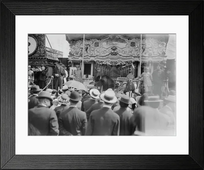 Framed Print : Wild Animal Show - Coney Island, between c1910 and c1915. Creator: Bain News Service Framed Print : Wild Animal Show - Coney Island, between c1910 and c1915. Creator: Bain News Service