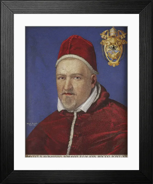 Framed Print : Portrait of Pope Paul V (1552-1621), 1621. Creator: Provenzale; Marcello (1575-1639) Framed Print : Portrait of Pope Paul V (1552-1621), 1621. Creator: Provenzale; Marcello (1575-1639)