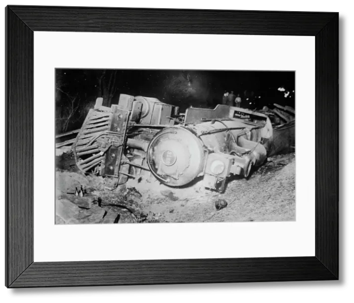 Framed Print : Wreck of teachers train, 1911. Creator: Bain News Service Framed Print : Wreck of teachers train, 1911. Creator: Bain News Service