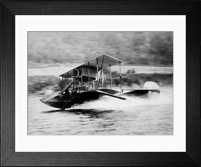 Framed Print : G.M. Heckscher's Curtiss Flying Boat [60 m.p.h.], between c1910 and c1915. Creator: Bain News Service