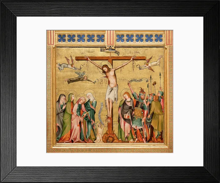 Framed Print : The Crucifixion (Back of the Verdun Altar), c1331. Creator: Master of the back of the Verdun Altar (active ca 1331) Framed Print : The Crucifixion (Back of the Verdun Altar), c1331. Creator: Master of the back of the Verdun Altar (active ca 1331)