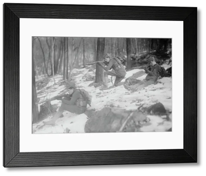 Framed Print : N.Y. Nat'l Guard manouevres, Peekskill, 1915. Creator: Bain News Service Framed Print : N.Y. Nat'l Guard manouevres, Peekskill, 1915. Creator: Bain News Service
