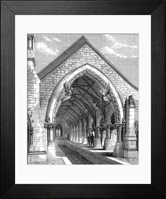Framed Print : Receiving-House of the Redfern Cemetery, near Sydney, 1870. Creator: Unknown Framed Print : Receiving-House of the Redfern Cemetery, near Sydney, 1870. Creator: Unknown