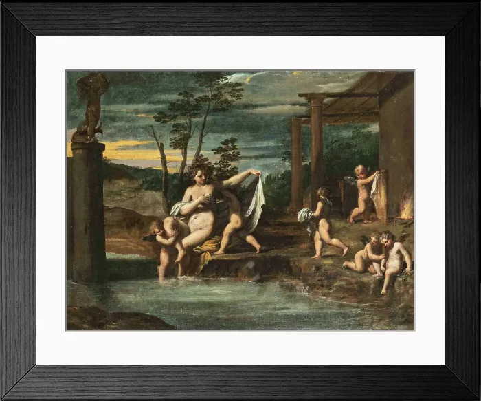 Framed Print : The Bath of Venus, c1610-1615. Creator: Scarsellino (Scarsella); Ippolito (1551-1620) Framed Print : The Bath of Venus, c1610-1615. Creator: Scarsellino (Scarsella); Ippolito (1551-1620)