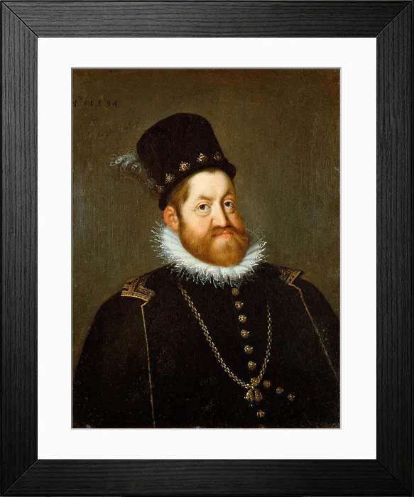 Framed Print : Portrait of Rudolf II of Austria (1552–1612), Holy Roman Emperor, c1592. Creator: Heintz; Joseph; the Elder (1564-1609) Framed Print : Portrait of Rudolf II of Austria (1552–1612), Holy Roman Emperor, c1592. Creator: Heintz; Joseph; the Elder (1564-1609)