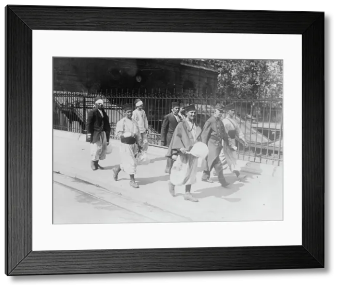 Framed Print : Turcos, wounded at Charleroi, in Paris, 1914. Creator: Bain News Service Framed Print : Turcos, wounded at Charleroi, in Paris, 1914. Creator: Bain News Service