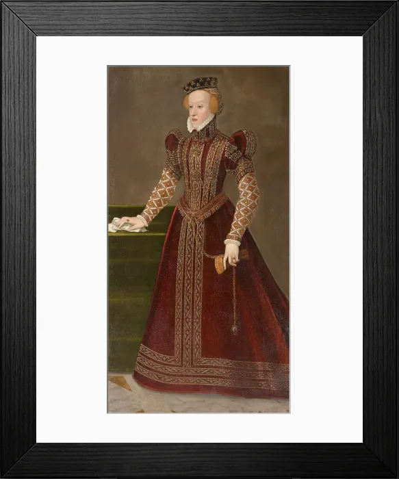 Framed Print : Portrait of Archduchess Barbara of Austria, Duchess of Ferrara (1539-1572), 1565. Creator: Terzio (Terzi); Francesco (c. 1523-1591) Framed Print : Portrait of Archduchess Barbara of Austria, Duchess of Ferrara (1539-1572), 1565. Creator: Terzio (Terzi); Francesco (c. 1523-1591)