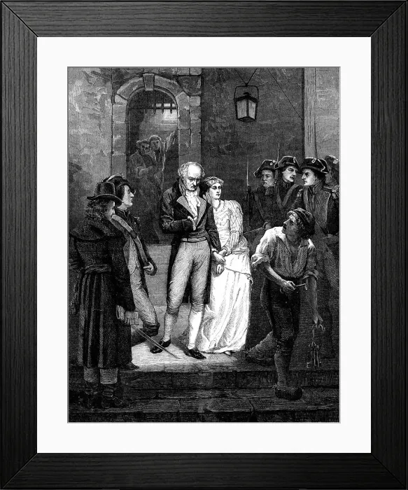 Framed Print : An Incident in the Revolution of 1792, by W. W. Ouless, in the Royal Academy Exhibition, 1871. Creator: William Hollidge Framed Print : An Incident in the Revolution of 1792, by W. W. Ouless, in the Royal Academy Exhibition, 1871. Creator: William Hollidge
