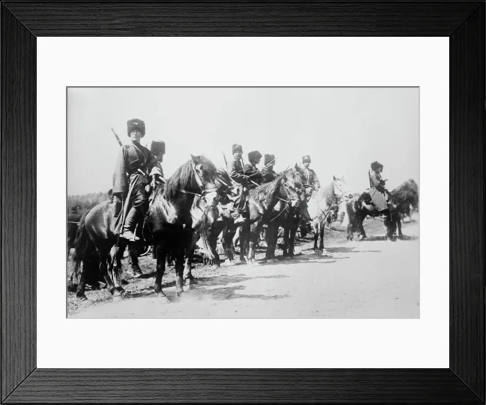 Framed Print : Russian Cossacks, between c1914 and c1915. Creator: Bain News Service Framed Print : Russian Cossacks, between c1914 and c1915. Creator: Bain News Service