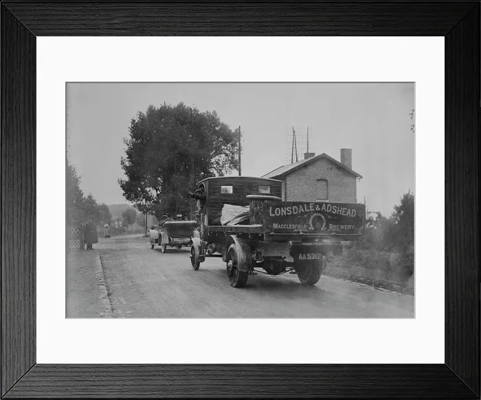 Framed Print : British autos with cannon in France, between c1914 and c1915. Creator: Bain News Service Framed Print : British autos with cannon in France, between c1914 and c1915. Creator: Bain News Service
