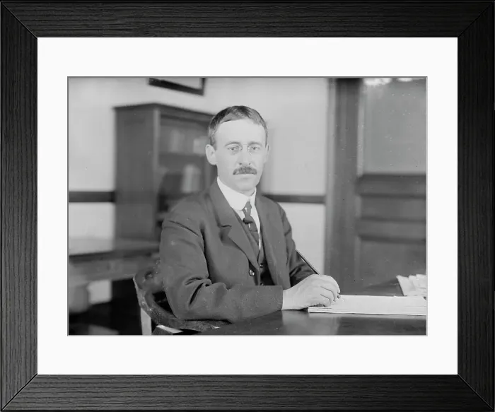Framed Print : H.L. Stimson at desk writing, 1910. Creator: Bain News Service