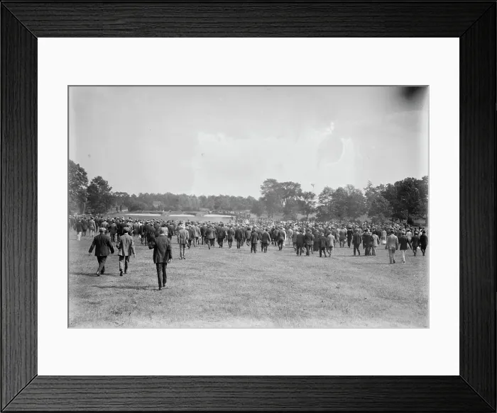 Framed Print : Gallery at golf match, 9 / 13 / 13, 1913. Creator: Bain News Service Framed Print : Gallery at golf match, 9 / 13 / 13, 1913. Creator: Bain News Service