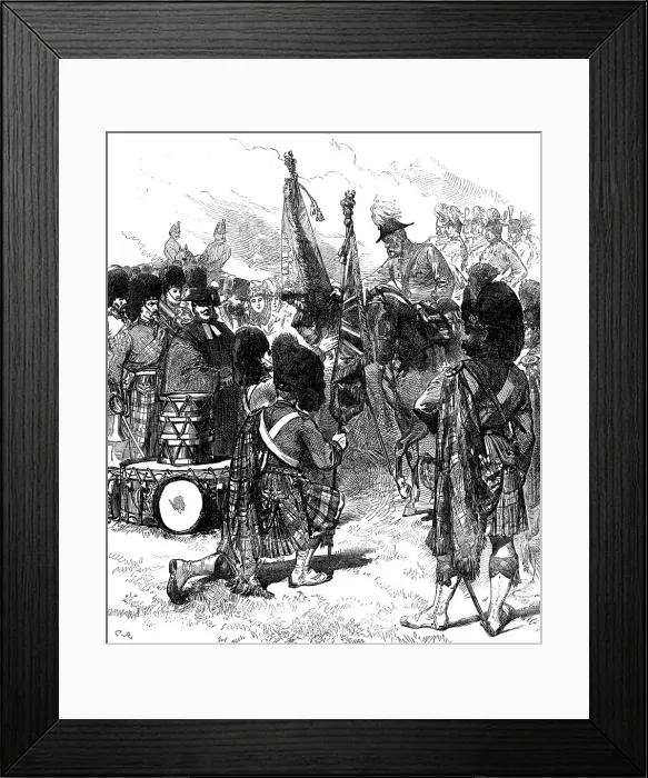 Framed Print : Presentation of New Colours to the 42nd Highlanders, 1871. Creator: Unknown Framed Print : Presentation of New Colours to the 42nd Highlanders, 1871. Creator: Unknown
