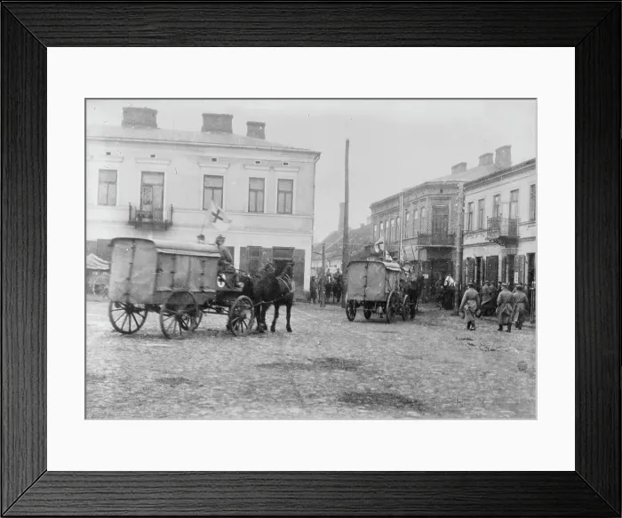 Framed Print : German Red Cross in Skiernewice, between c1910 and c1915. Creator: Bain News Service Framed Print : German Red Cross in Skiernewice, between c1910 and c1915. Creator: Bain News Service