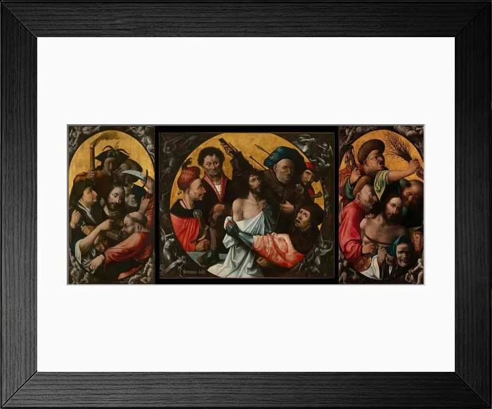 Framed Print : The Crowning with Thorns. Triptych, 1530. Creator: Bosch; Hieronymus; (School) () Framed Print : The Crowning with Thorns. Triptych, 1530. Creator: Bosch; Hieronymus; (School) ()