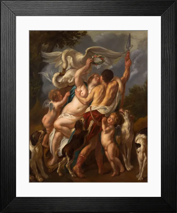 Framed Print : Venus and Adonis, 1655-1660. Creator: Jordaens; Jacob (1593-1678) Framed Print : Venus and Adonis, 1655-1660. Creator: Jordaens; Jacob (1593-1678)