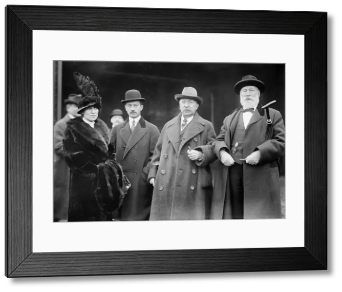 Framed Print : Mme. V. de Valenzuela, R. Reyes Jr. Gen. R. Reyes, J.M. Eder, 1913. Creator: Bain News Service Framed Print : Mme. V. de Valenzuela, R. Reyes Jr. Gen. R. Reyes, J.M. Eder, 1913. Creator: Bain News Service