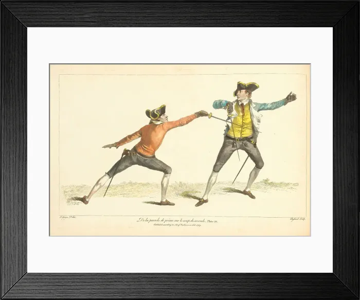 Framed Print : Illustration from L'école des armes by Angelo Domenico Malevolti, 1763. Creator: Gwyn; James (1700-1769) Framed Print : Illustration from L'école des armes by Angelo Domenico Malevolti, 1763. Creator: Gwyn; James (1700-1769)