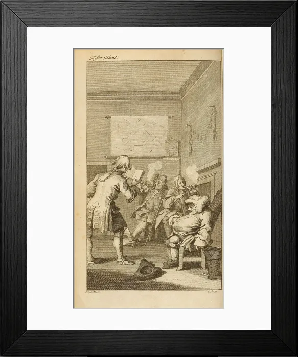 Framed Print : Frontispiece for The Life and Opinions of Tristram Shandy, Gentleman by Laurence Sterne, 1774. Creator: Crusius; Carl Leberecht (1740-1779) Framed Print : Frontispiece for The Life and Opinions of Tristram Shandy, Gentleman by Laurence Sterne, 1774. Creator: Crusius; Carl Leberecht (1740-1779)