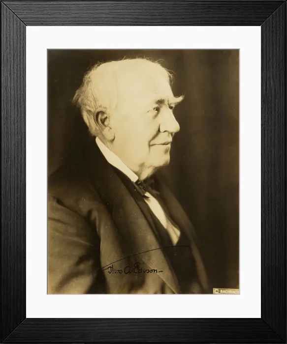 Framed Print : Portrait of Thomas Alva Edison (1847-1931), c1920. Creator: Anonymous () Framed Print : Portrait of Thomas Alva Edison (1847-1931), c1920. Creator: Anonymous ()