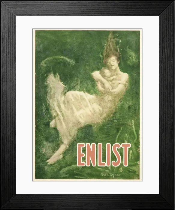 Framed Print : Enlist, 1915. Creator: Spear; Fred (active ca 1915) Framed Print : Enlist, 1915. Creator: Spear; Fred (active ca 1915)