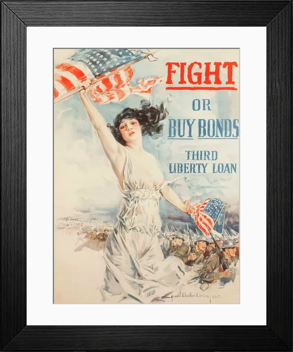 Framed Print : Fight or Buy Bonds, 1917. Creator: Christy; Howard Chandler (1872-1952) Framed Print : Fight or Buy Bonds, 1917. Creator: Christy; Howard Chandler (1872-1952)