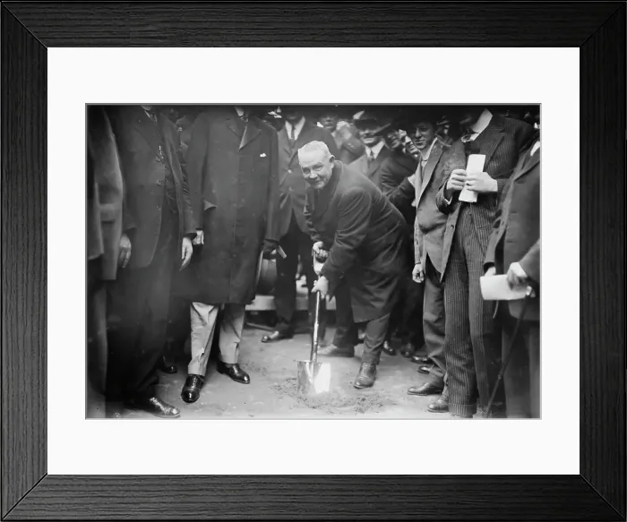 Framed Print : Judge McCall breaks ground for subway, 10 / 13 / 14, 1914. Creator: Bain News Service Framed Print : Judge McCall breaks ground for subway, 10 / 13 / 14, 1914. Creator: Bain News Service