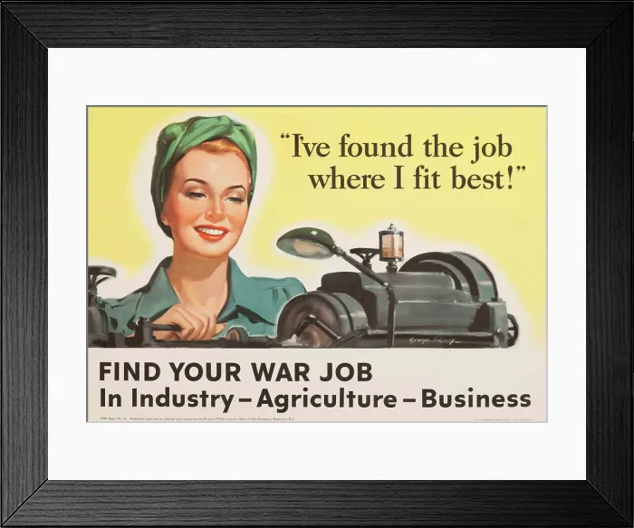 Framed Print : Find Your War Job, 1943. Creator: Roepp; George (active 1940s) Framed Print : Find Your War Job, 1943. Creator: Roepp; George (active 1940s)