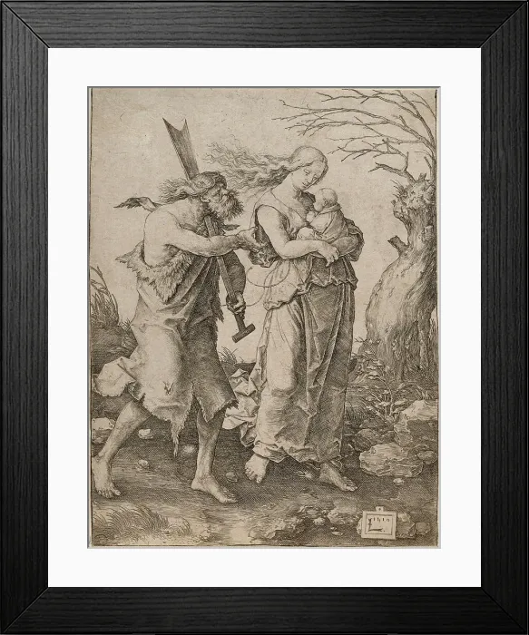 Framed Print : Adam and Eve with Cain, 1510. Creator: Leyden; Lucas; van (1489 / 94-1533) Framed Print : Adam and Eve with Cain, 1510. Creator: Leyden; Lucas; van (1489 / 94-1533)
