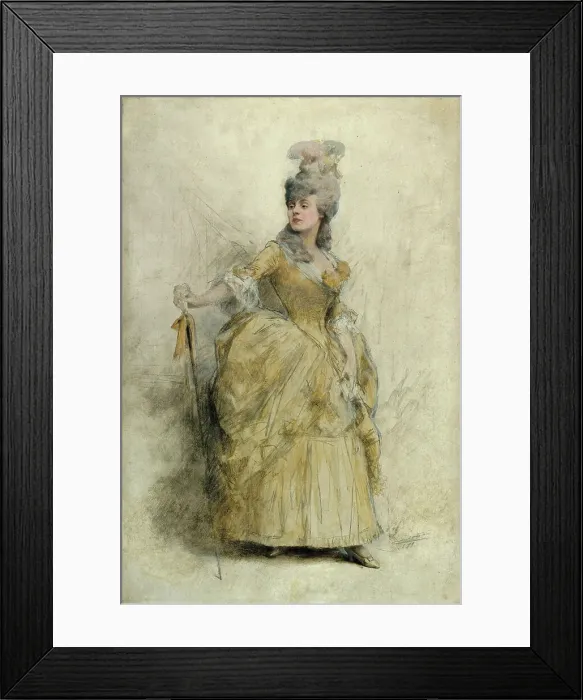 Framed Print : Portrait of the actress Gabrielle Réjane (1856-1920), 1888. Creator: Chartran; Théobald (1849-1907) Framed Print : Portrait of the actress Gabrielle Réjane (1856-1920), 1888. Creator: Chartran; Théobald (1849-1907)