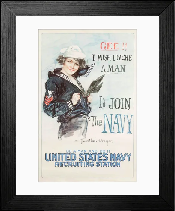 Framed Print : Gee! I Wish I Were a Man, 1917. Creator: Christy; Howard Chandler (1872-1952) Framed Print : Gee! I Wish I Were a Man, 1917. Creator: Christy; Howard Chandler (1872-1952)