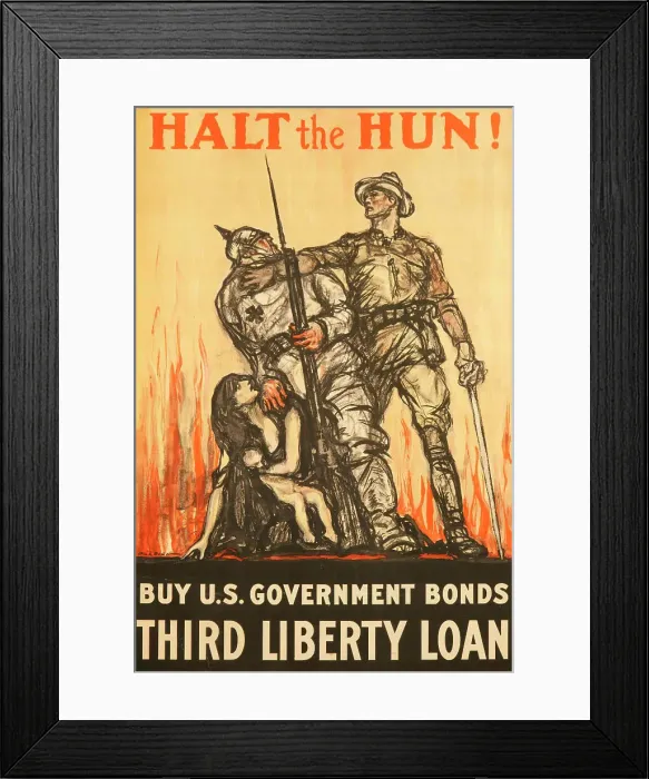 Framed Print : Halt the Hun, 1918. Creator: Raleigh; Henry Patrick (1880-1944) Framed Print : Halt the Hun, 1918. Creator: Raleigh; Henry Patrick (1880-1944)
