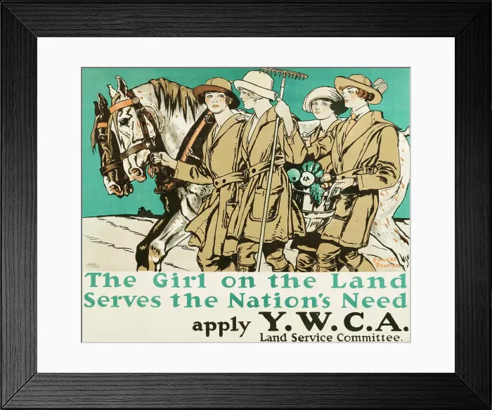Framed Print : The Girl on the Land Serves the Nation's Need, 1918. Creator: Penfield; Edward (1866-1925) Framed Print : The Girl on the Land Serves the Nation's Need, 1918. Creator: Penfield; Edward (1866-1925)