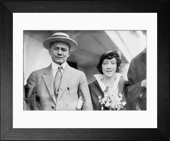 Framed Print : Willie Ritchie, Mrs. L. Hicks, 1914. Creator: Bain News Service Framed Print : Willie Ritchie, Mrs. L. Hicks, 1914. Creator: Bain News Service