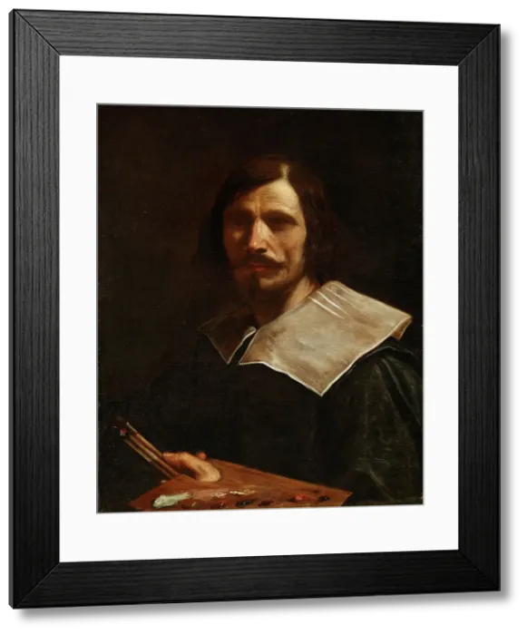 Framed Print : Self-portrait, 1630-1632. Creator: Guercino (1591-1666) Framed Print : Self-portrait, 1630-1632. Creator: Guercino (1591-1666)